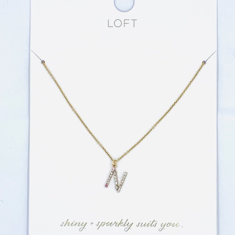 ( N ) INITIAL PENDANT NECKLACE